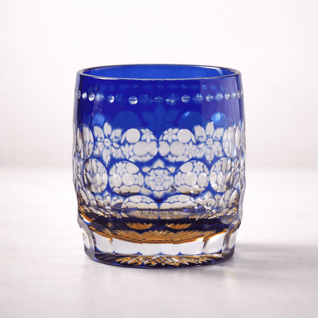 Edo Kiriko Gold Kikko Cut Crystal Tumbler