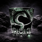 Edo Kiriko Dragon Engraved Japanese Crystal Glass