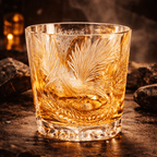 Edo Kiriko Clear Kiku Chrysanthemum Cut Glass