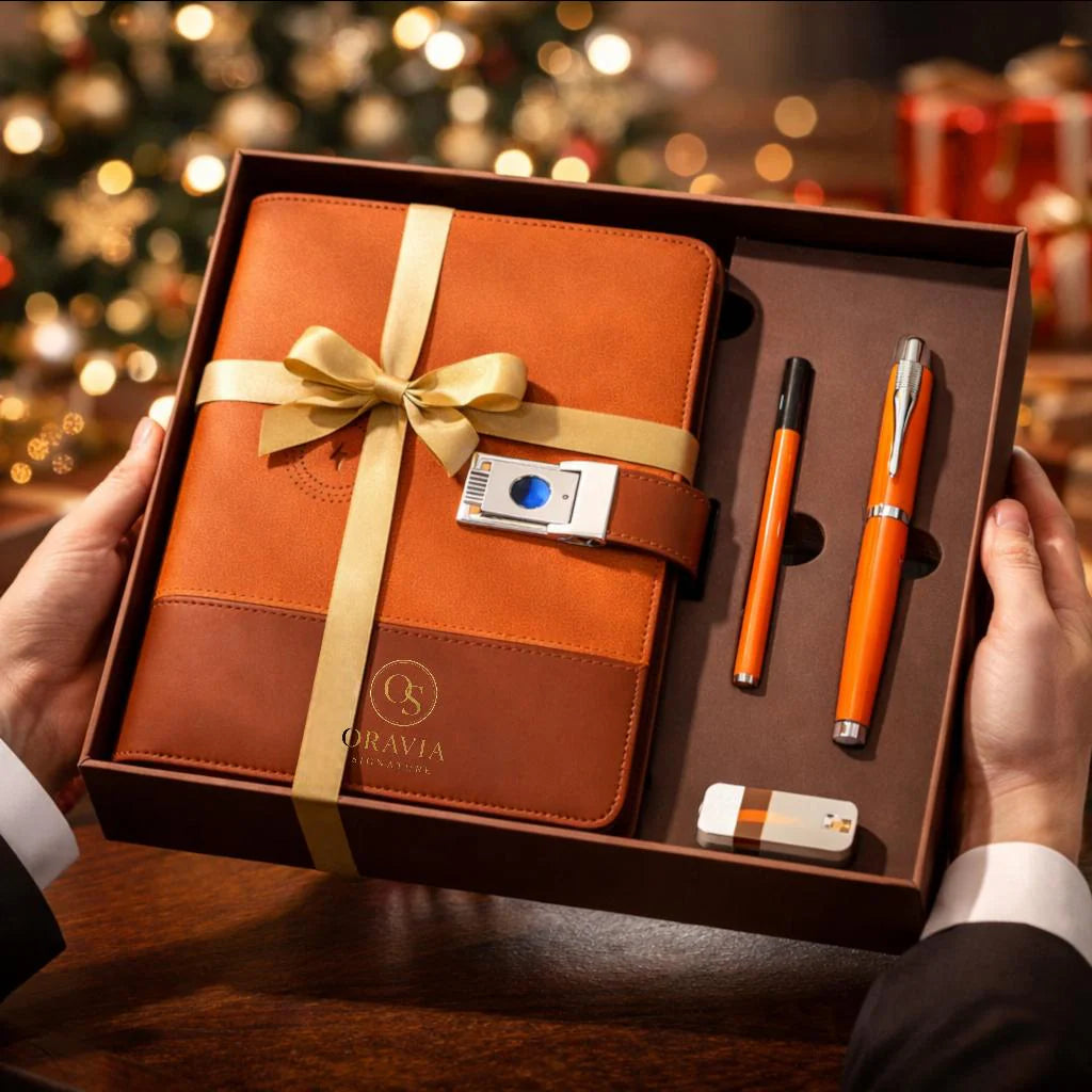 Fingerprint Lock Smart Notebook with Wireless Charger & Power Bank