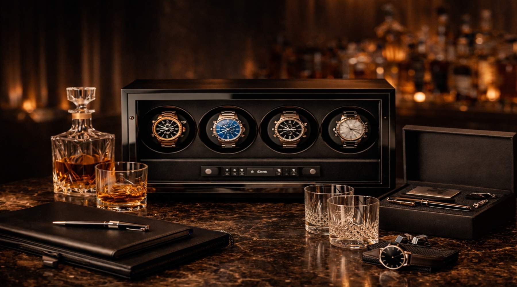 Watch Winder, Crystal Wine/Whiskey Decanter,Corporate Personalised Gifts