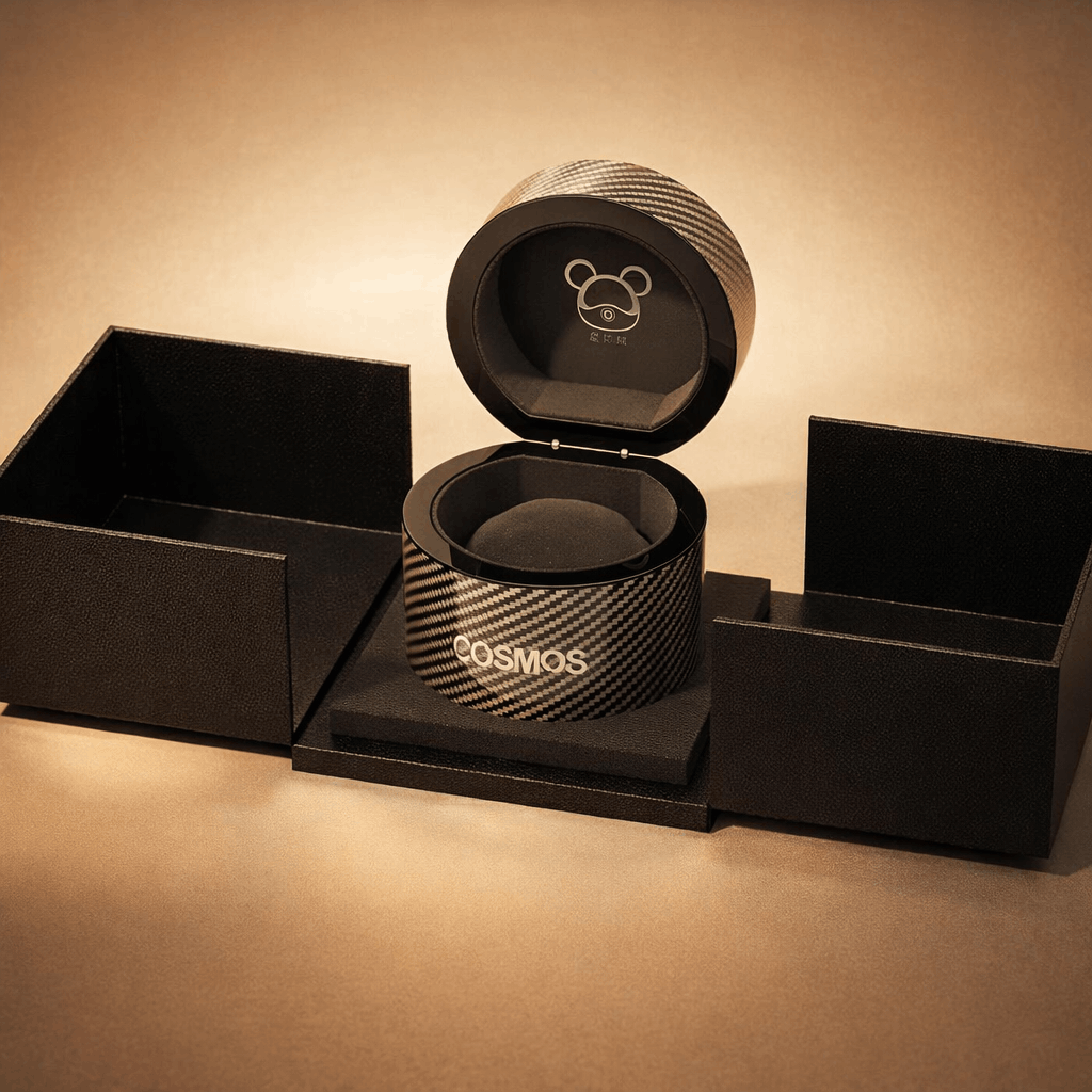 This carbon fiber watch box is designed for collectors, brands, and refined gift presentation