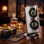 Watch winder with two watches .