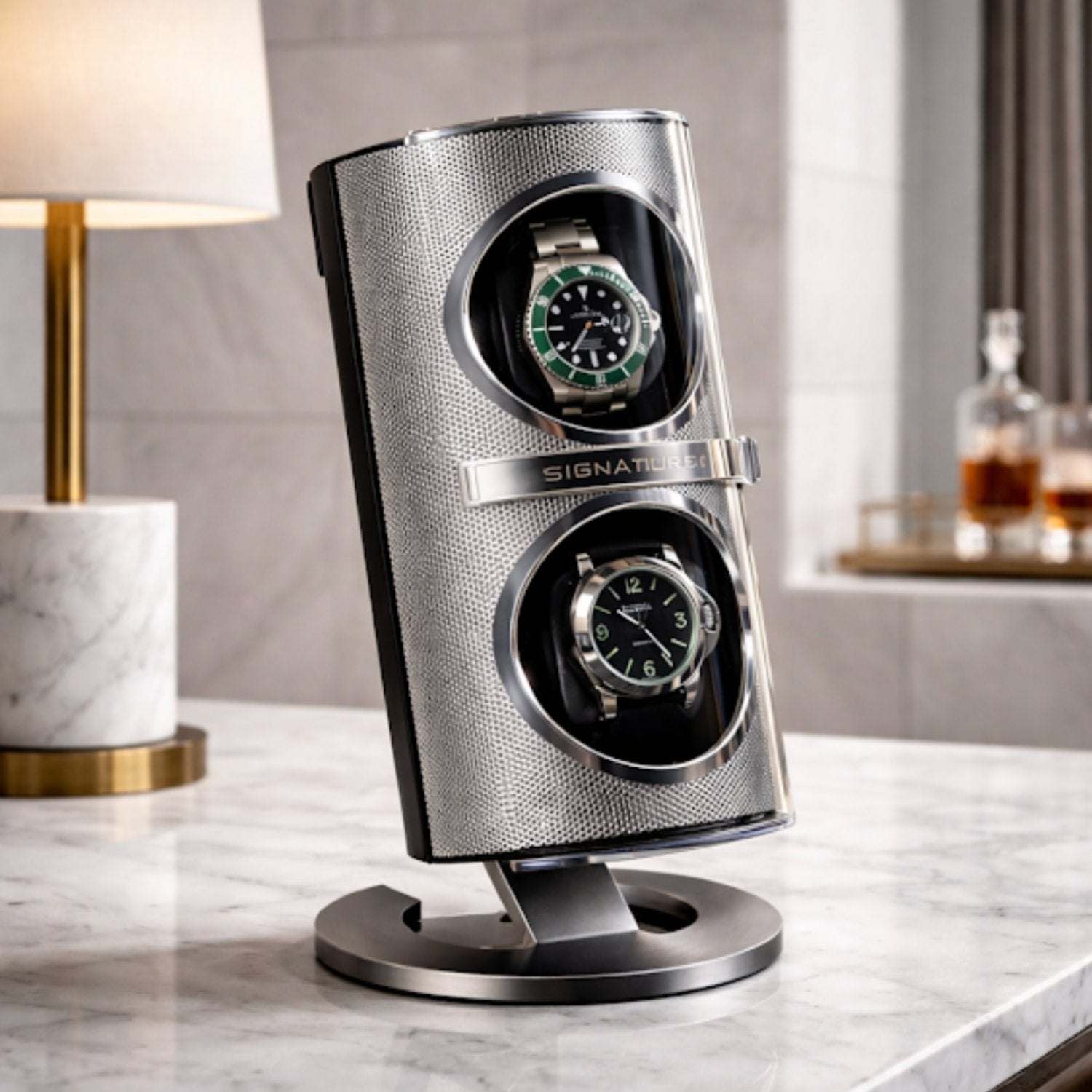 Watch winder with two watches 