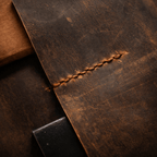 Leather document holder portfolio designed for executive meetings and travel