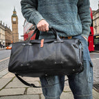 large leather overnight bag for men