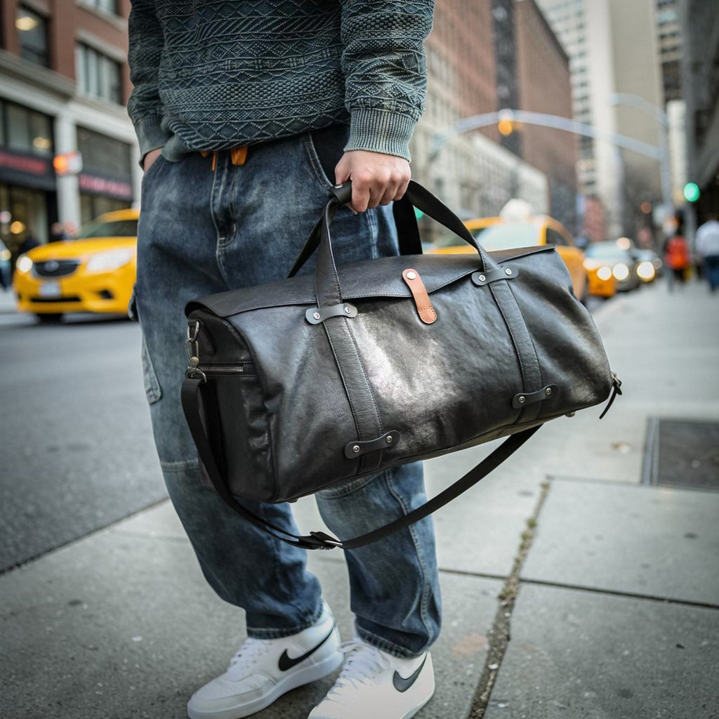leather gym bag mens premium design