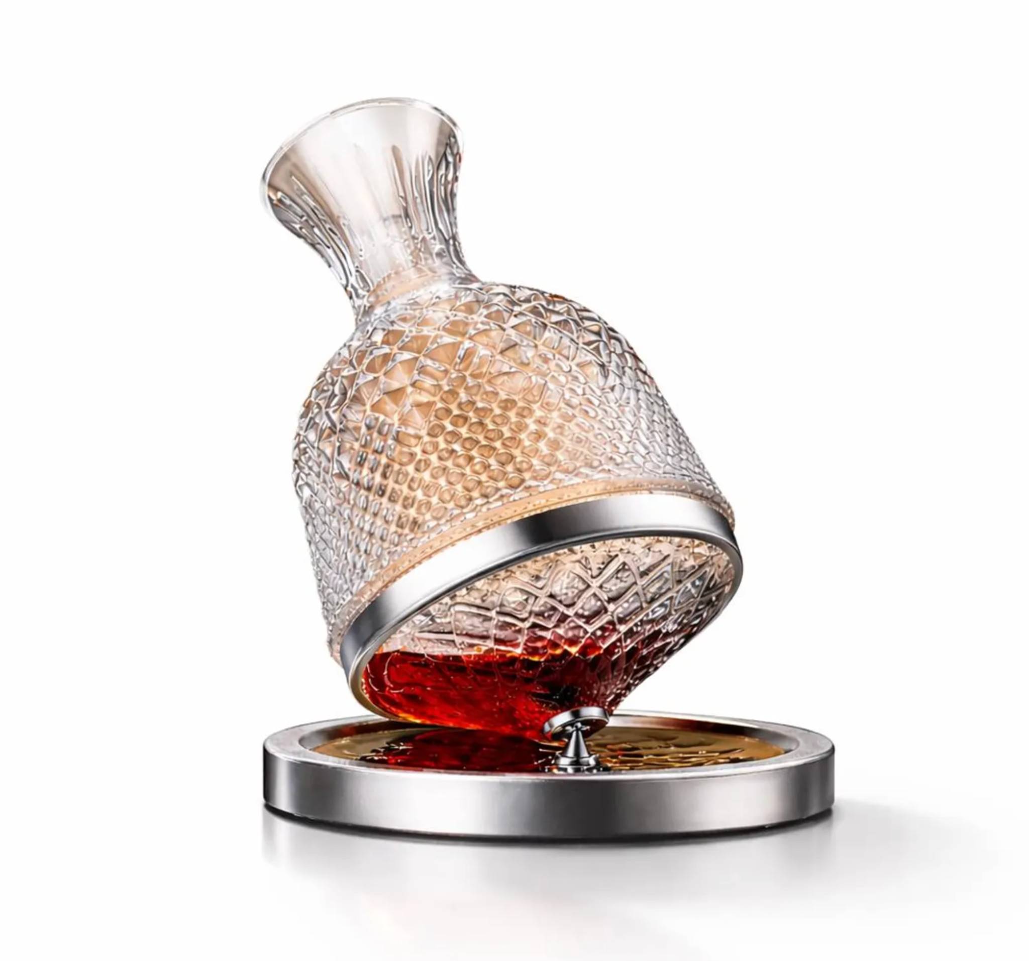 Decorative bottle with textured design 