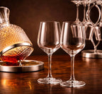 Two wine glasses with a decanter set 