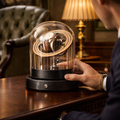 Silent single watch winder with transparent protective cover
