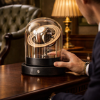 Silent single watch winder with transparent protective cover
