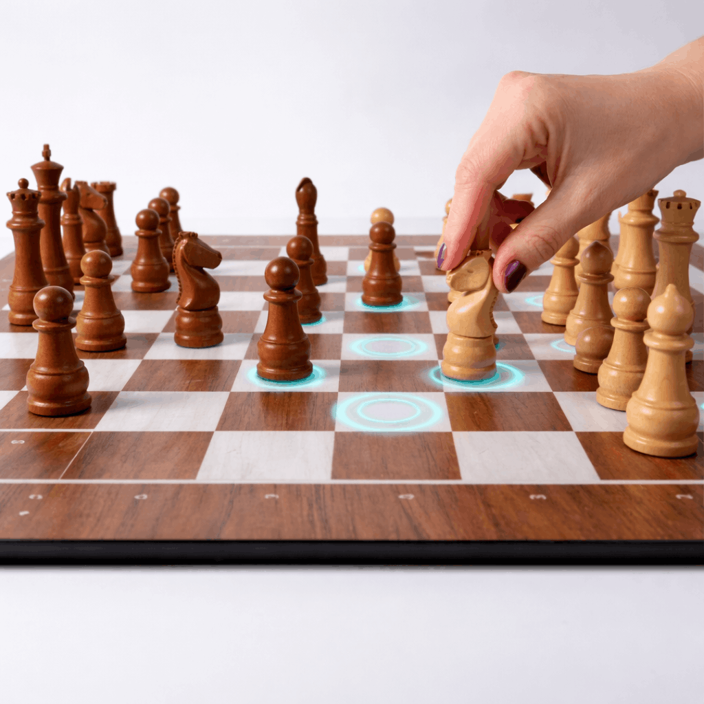 Smart chess board gift set for chess enthusiasts and strategy game players