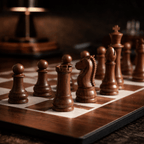Smart chess board displayed on a desk in a modern interior