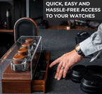 Wooden watch organizer with watches  gift for him