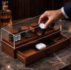  wooden jewelry box with watches 