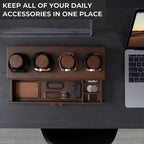 Wooden organizer with daily accessories 